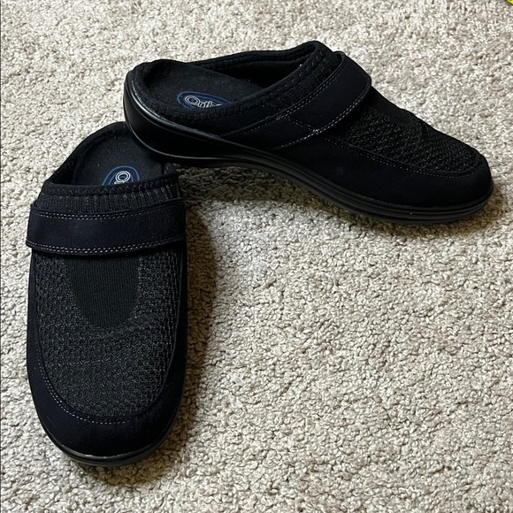 Orthofeet Louise Women’s Black Grey Clog Slip On Comfort Slipper Size 8 main image 6
